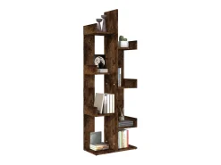 Biblioteca*Estante 48x25,5x140 cm derivados de madeira carvalho fumado PT400544 Castanho