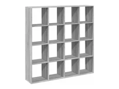 Best Estante 137,5x29x137,5 cm derivados de madeira sonoma Biblioteca