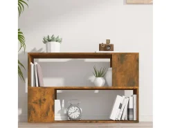 Biblioteca*Estante 100x24x63 cm derivados de madeira carvalho fumado PT171533 Castanho