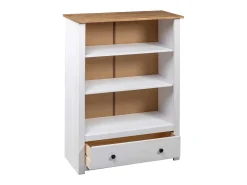 Biblioteca*Estante 80x35x110 cm madeira de pinho maciça Panama PT403214 Branco