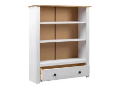 Biblioteca*Estante 80x35x110 cm madeira de pinho maciça Panama PT403214 Branco