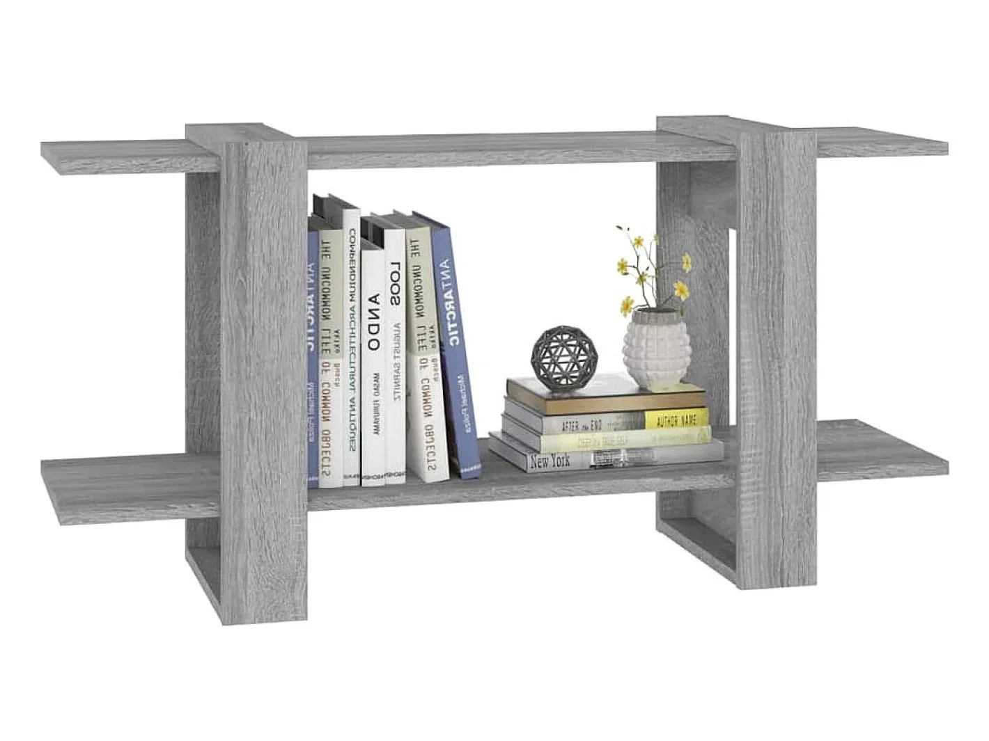 Best Estante 100x30x51 cm madeira processada cor sonoma cinza PT797983 Biblioteca