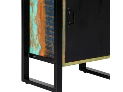 vidaxl Vitrina*Estante 45x30x171 cm madeira recuperada maciça Multicor