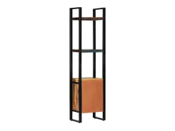 vidaxl Vitrina*Estante 45x30x171 cm madeira recuperada maciça Multicor
