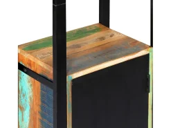 vidaxl Vitrina*Estante 45x30x171 cm madeira recuperada maciça Multicor
