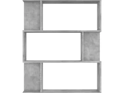 Best Estante/divisória 80x24x96 cm contraplacado cimento PT675246 Biblioteca