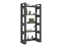 Outlet Estante/divisória 80x35x160 cm madeira maciça cinza PT176040 Biblioteca