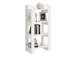 vidaxl Prateleira*Estante/divisória 60x35x125 cm madeira maciça Branco