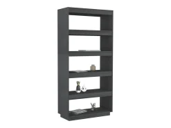 vidaxl Prateleira*Estante/divisória 80x35x167 cm pinho maciço Cinzento