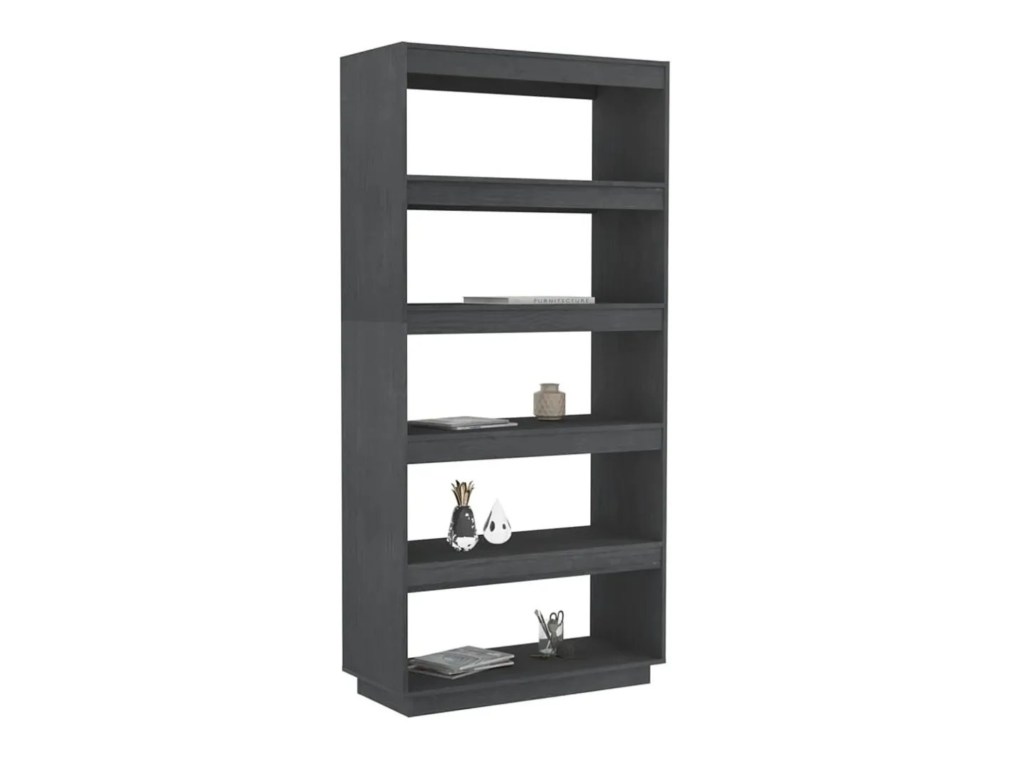 vidaxl Prateleira*Estante/divisória 80x35x167 cm pinho maciço Cinzento