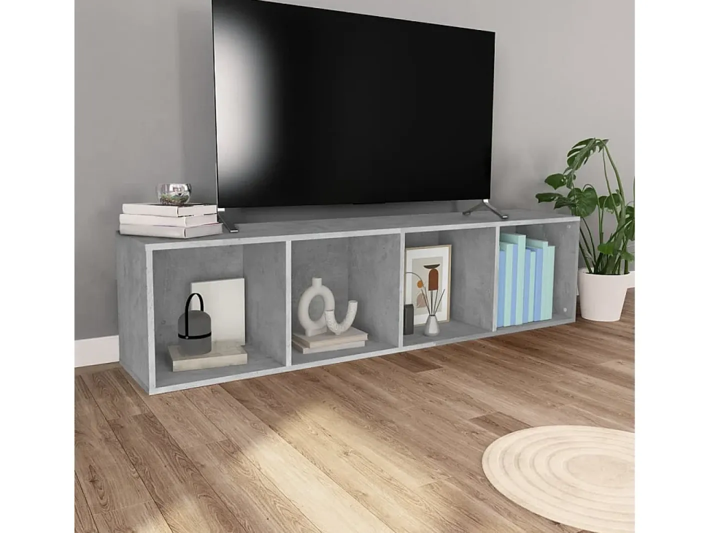 vidaxl Vitrina*Estante/móvel de TV derivados de madeira cimento Cinzento