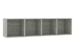 vidaxl Prateleira*Estante/móvel de TV 143x30x36 cm contraplacado cimento Cinzento