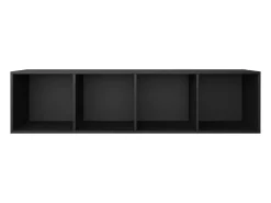 vidaxl Vitrina*Estante/móvel de TV 36x30x143 cm derivados de madeira Preto