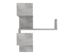 vidaxl Prateleira*Estantes canto p/ parede 2pcs deriv. madeira cinza cimento Cinzento