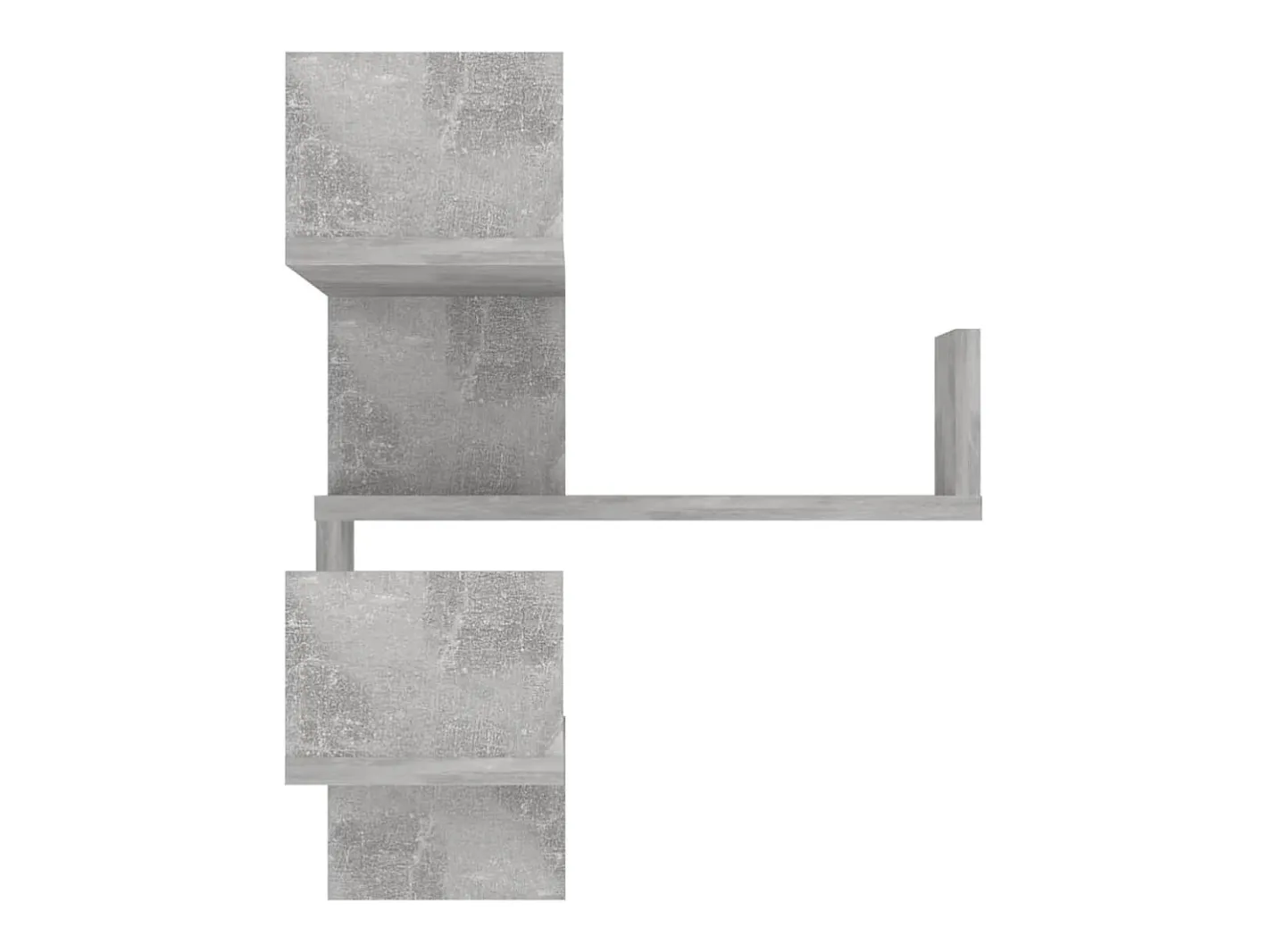 vidaxl Prateleira*Estantes canto p/ parede 2pcs deriv. madeira cinza cimento Cinzento