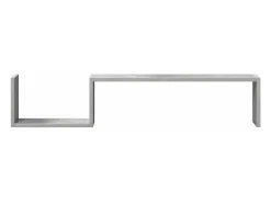 vidaxl Prateleira*Estantes de parede 2 pcs derivados de madeira cinza cimento Cinzento