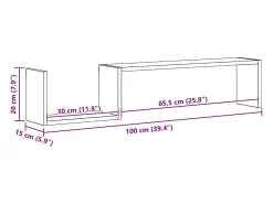 vidaxl Prateleira*Estantes de parede 2 pcs derivados de madeira cinza cimento Cinzento