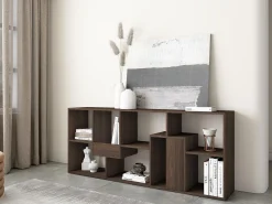 Skraut Home Prateleira*Estantes de prateleiras , 162x67x31cm, Sala de jantar, Carvalho escuro Castanho