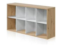 duehome Prateleira*Estantes Dess Blanco Artik (Blanco Mate) - Roble Nodi Cinzento