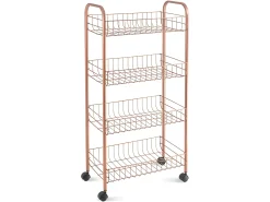 Estantes Multiuso Ascona Copper 4 com Revestimento Polytherm® Cobre - 41x23x84 cm*METALTEX Best