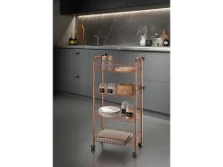 Estantes Multiuso Ascona Copper 4 com Revestimento Polytherm® Cobre - 41x23x84 cm*METALTEX Best