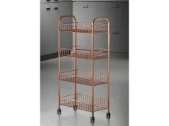 Estantes Multiuso Ascona Copper 4 com Revestimento Polytherm® Cobre - 41x23x84 cm*METALTEX Best