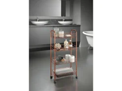 Estantes Multiuso Ascona Copper 4 com Revestimento Polytherm® Cobre - 41x23x84 cm*METALTEX Best