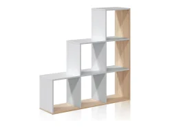 Estantes Teron Blanco Artik (Blanco Mate) - Roble Canadian^duehome