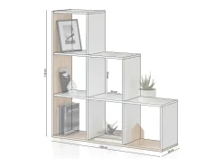 Estantes Teron Blanco Artik (Blanco Mate) - Roble Canadian^duehome