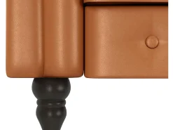 Sale Felix | Sofá-cama Chaise Longue em PU Cognac Sofá