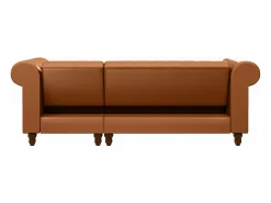 Sale Felix | Sofá-cama Chaise Longue em PU Cognac Sofá