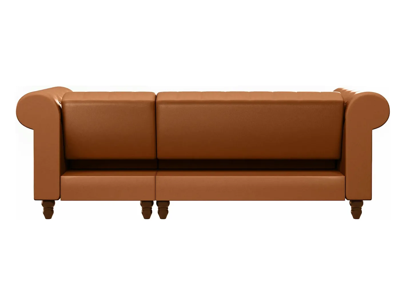 Sale Felix | Sofá-cama Chaise Longue em PU Cognac Sofá