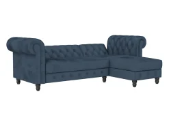 Best Felix | Sofá-cama com chaise longue em veludo Sofá