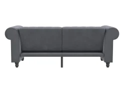 Loft24 Sofá*Felix | Sofá-cama de 3 lugares em veludo antracite Cinza antracite