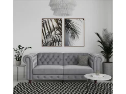 Best Felix | Sofá-cama de 3 lugares em veludo Sofá