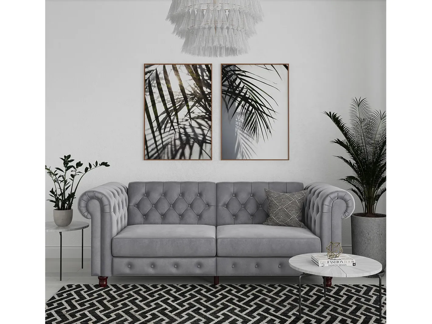 Best Felix | Sofá-cama de 3 lugares em veludo Sofá