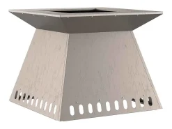 Best Fire Pit 60 x 60 x 50 cm Aço resistente às intempéries Lareira