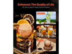 Best Forma de Gelo SucceBuy Prensa de Gelo Ice Diamond, Máquina de Bolas de Gelo de 6.5cm, Kit de Prensa de Gelo para Uísque, Perfeito para Uso Doméstico Acessório Vinho E Bar