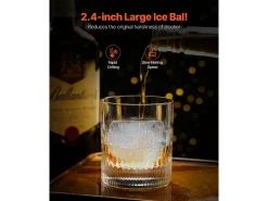 Best Forma de Gelo SucceBuy Prensa de Gelo Ice Diamond, Máquina de Bolas de Gelo de 6.5cm, Kit de Prensa de Gelo para Uísque, Perfeito para Uso Doméstico Acessório Vinho E Bar