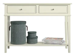 Best Franklin | Consola com 2 gavetas com efeito de madeira cinzenta Mesa De Centro