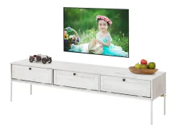 Hot Freya | Móvel TV com 3 portas de abrir em Pinho Creme Móvel De Tv