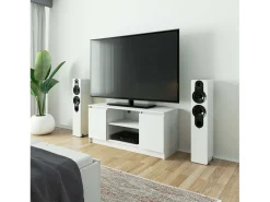Gabinete de TV 120 cm 2D 1P - Moderno e Funcional, 2 Prateleiras e Portas, Acabamento Fosco, Material Durável, Montagem Independente*Akord Online