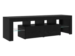vidaxl Móvel De Tv*Gabinete para TV 2 pcs Carvalho 230 x 36,5 x 40 cm Preto
