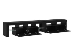 vidaxl Móvel De Tv*Gabinete para TV 2 pcs Carvalho 230 x 36,5 x 40 cm Preto