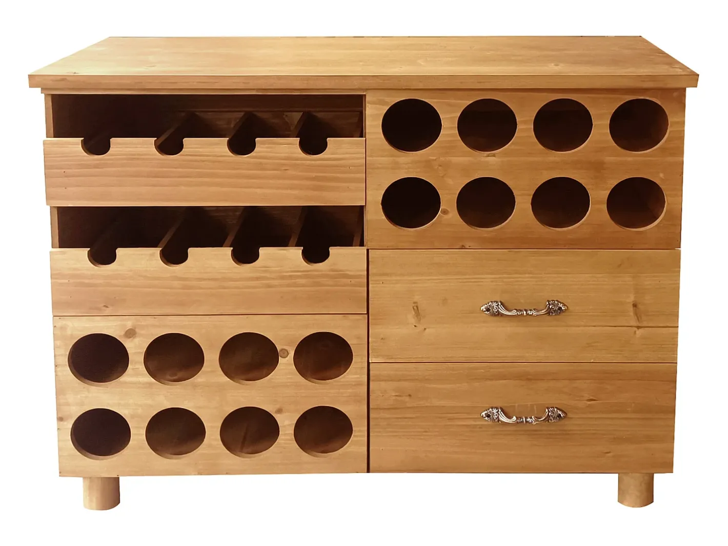 Garrafeira, armário para vinho em madeira C90 x L32 x A69 cm natural - RIOJA*OZAIA Online