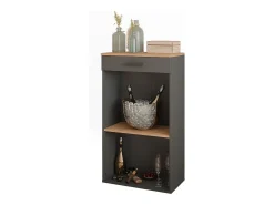 Vicco Acessórios De Arrumação|Acessório Vinho E Bar*Garrafeira carvalho goldkraft/antracite 60x34.5x106 repose Natural escuro