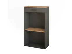 Vicco Acessórios De Arrumação|Acessório Vinho E Bar*Garrafeira carvalho goldkraft/antracite 60x34.5x106 repose Natural escuro