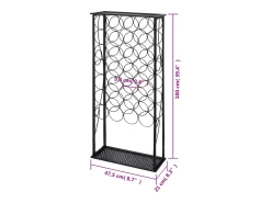 Garrafeira de metal, suporte para 28 garrafas de vinho PT849591* Clearance