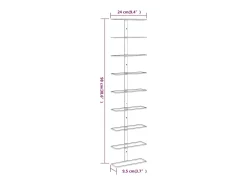 Acessórios De Arrumação|Acessório Vinho E Bar*Garrafeira de parede para 9 garrafas 2 pcs ferro PT317155 Dourado