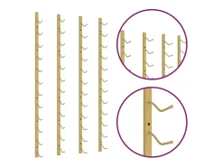 Discount Garrafeira de parede para 12 garrafas 2 pcs ferro PT817206 Acessórios De Arrumação|Acessório Vinho E Bar